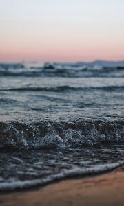 Preview wallpaper waves, coast, sea, horizon
