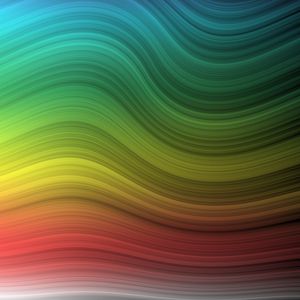 Preview wallpaper waves, colorful, rainbow, smooth, abstraction