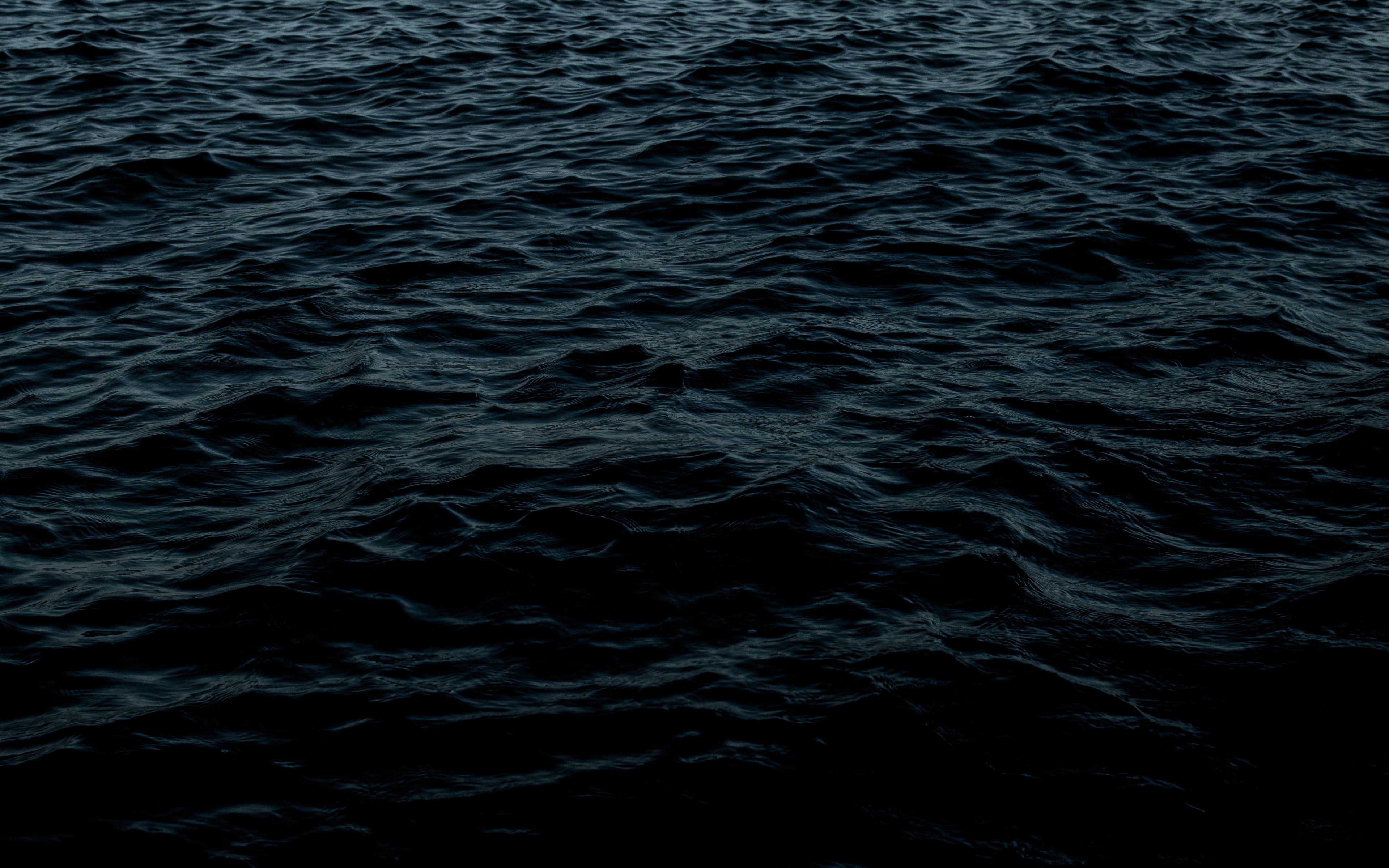 Download wallpaper 3840x2400 waves, dark, water, ripples 4k ultra hd 16 ...