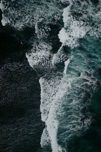 Preview wallpaper waves, foam, aerial view, storm