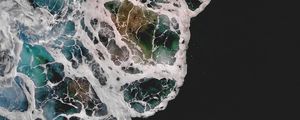Preview wallpaper waves, foam, ocean, darkness