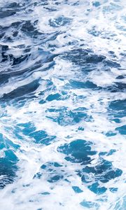 Preview wallpaper waves, foam, sea, wavy