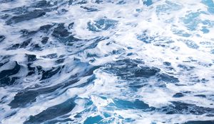 Preview wallpaper waves, foam, sea, wavy