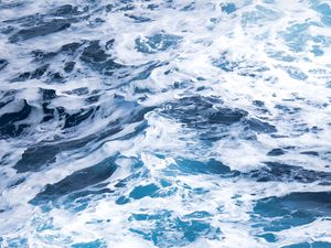 Preview wallpaper waves, foam, sea, wavy