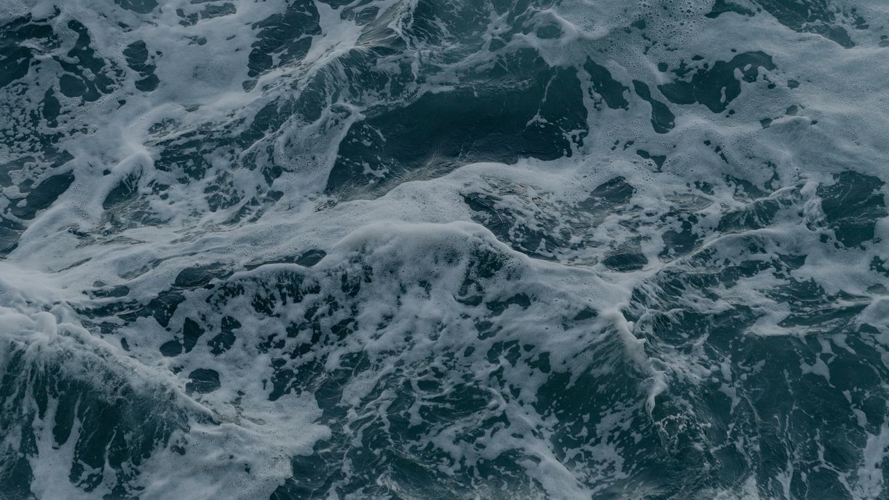 Wallpaper waves, foam, surface, water, sea