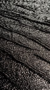 Preview wallpaper waves, glare, bw, sea