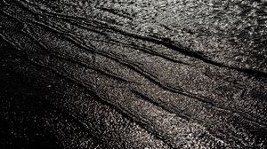 Preview wallpaper waves, glare, bw, sea
