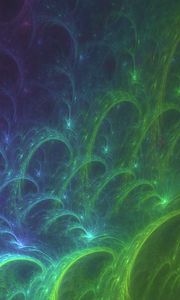 Preview wallpaper waves, glow, fractal, abstraction, digital