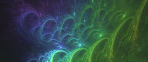 Preview wallpaper waves, glow, fractal, abstraction, digital