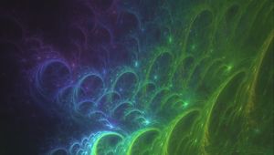 Preview wallpaper waves, glow, fractal, abstraction, digital