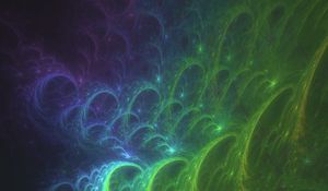 Preview wallpaper waves, glow, fractal, abstraction, digital