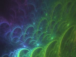 Preview wallpaper waves, glow, fractal, abstraction, digital