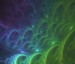 Preview wallpaper waves, glow, fractal, abstraction, digital