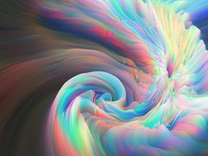 Preview wallpaper waves, glow, mixing, abstraction, colorful