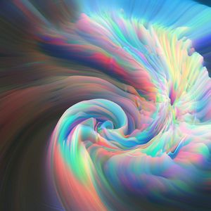 Preview wallpaper waves, glow, mixing, abstraction, colorful