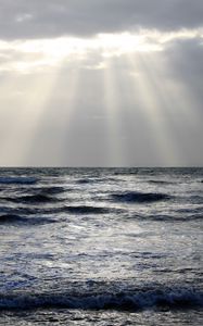 Preview wallpaper waves, glow, sky, sea