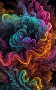 Preview wallpaper waves, gradient, abstraction, colorful, background