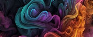 Preview wallpaper waves, gradient, abstraction, colorful, background