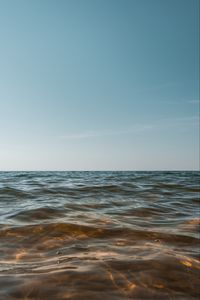 Preview wallpaper waves, horizon, water, ripples, glare