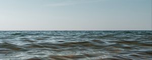 Preview wallpaper waves, horizon, water, ripples, glare
