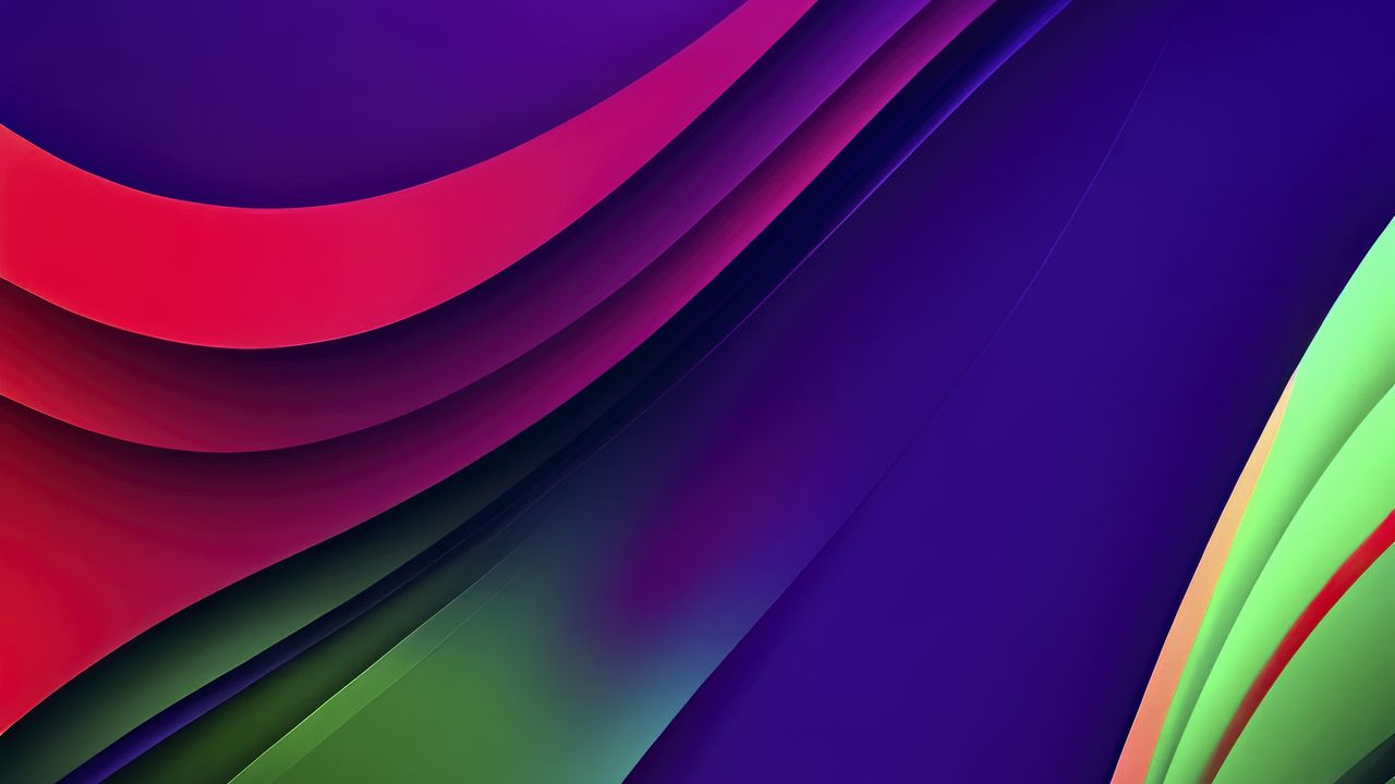 Wallpaper waves, layers, colorful, abstraction, background, gradient