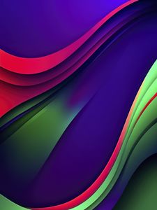 Preview wallpaper waves, layers, colorful, abstraction, background, gradient