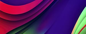 Preview wallpaper waves, layers, colorful, abstraction, background, gradient