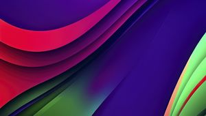 Preview wallpaper waves, layers, colorful, abstraction, background, gradient