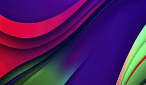 Preview wallpaper waves, layers, colorful, abstraction, background, gradient