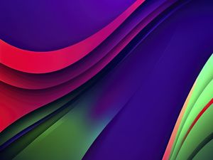 Preview wallpaper waves, layers, colorful, abstraction, background, gradient