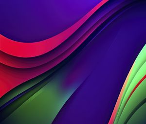 Preview wallpaper waves, layers, colorful, abstraction, background, gradient