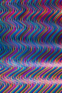 Preview wallpaper waves, light, distortion, colorful, abstraction