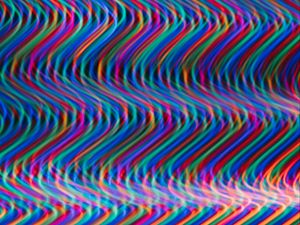 Preview wallpaper waves, light, distortion, colorful, abstraction