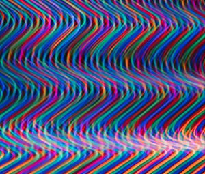 Preview wallpaper waves, light, distortion, colorful, abstraction