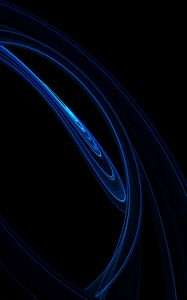 Preview wallpaper waves, lines, abstraction, dark, blue