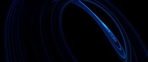 Preview wallpaper waves, lines, abstraction, dark, blue