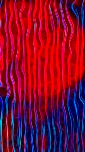 Preview wallpaper waves, lines, abstraction, red, blue