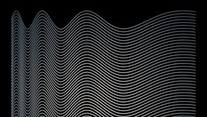 Preview wallpaper waves, lines, black background, abstraction