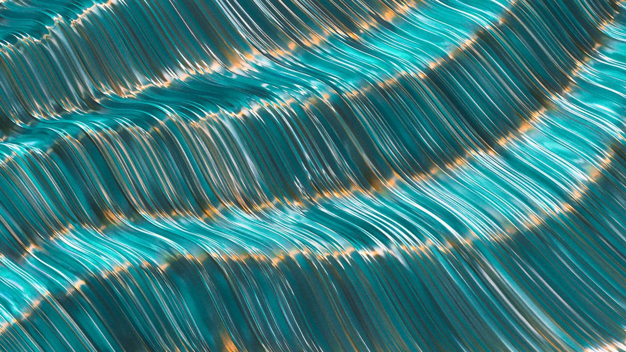 Wallpaper waves, lines, glare, abstraction, blue