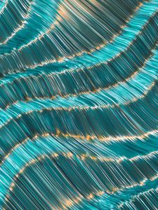 Preview wallpaper waves, lines, glare, abstraction, blue