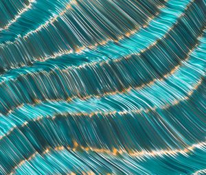 Preview wallpaper waves, lines, glare, abstraction, blue