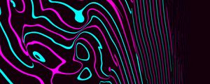 Preview wallpaper waves, lines, glowing, winding, abstraction