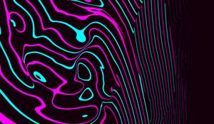 Preview wallpaper waves, lines, glowing, winding, abstraction