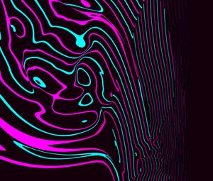 Preview wallpaper waves, lines, glowing, winding, abstraction