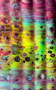 Preview wallpaper waves, liquid, paint, stains, colorful