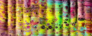 Preview wallpaper waves, liquid, paint, stains, colorful