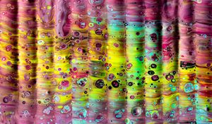 Preview wallpaper waves, liquid, paint, stains, colorful