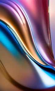 Preview wallpaper waves, metallic, curves, abstraction