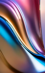 Preview wallpaper waves, metallic, curves, abstraction