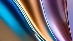 Preview wallpaper waves, metallic, curves, abstraction